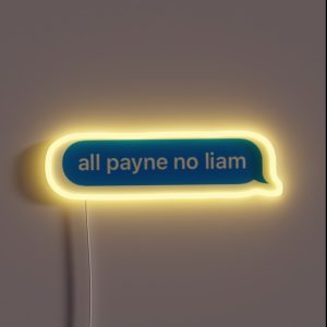 All Payne No Liam RGB Neon Sign All Payne No Liam RGB Neon Sign