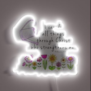 All Things Bible Scripture Garden RGB Neon Sign All Things Bible Scripture Garden RGB Neon Sign