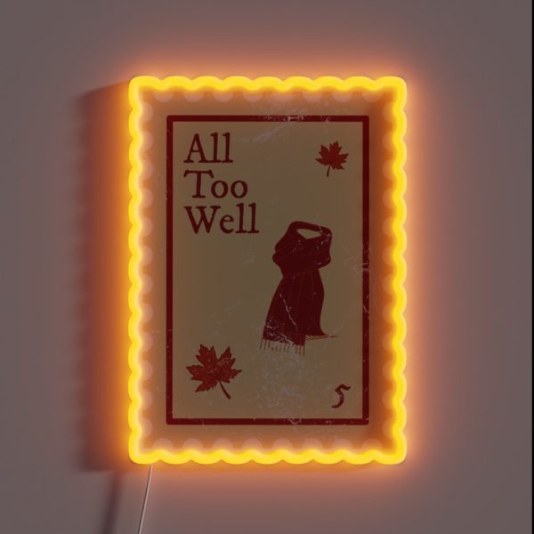 All Too Well Taylor Swift Stamp RGB Neon Sign