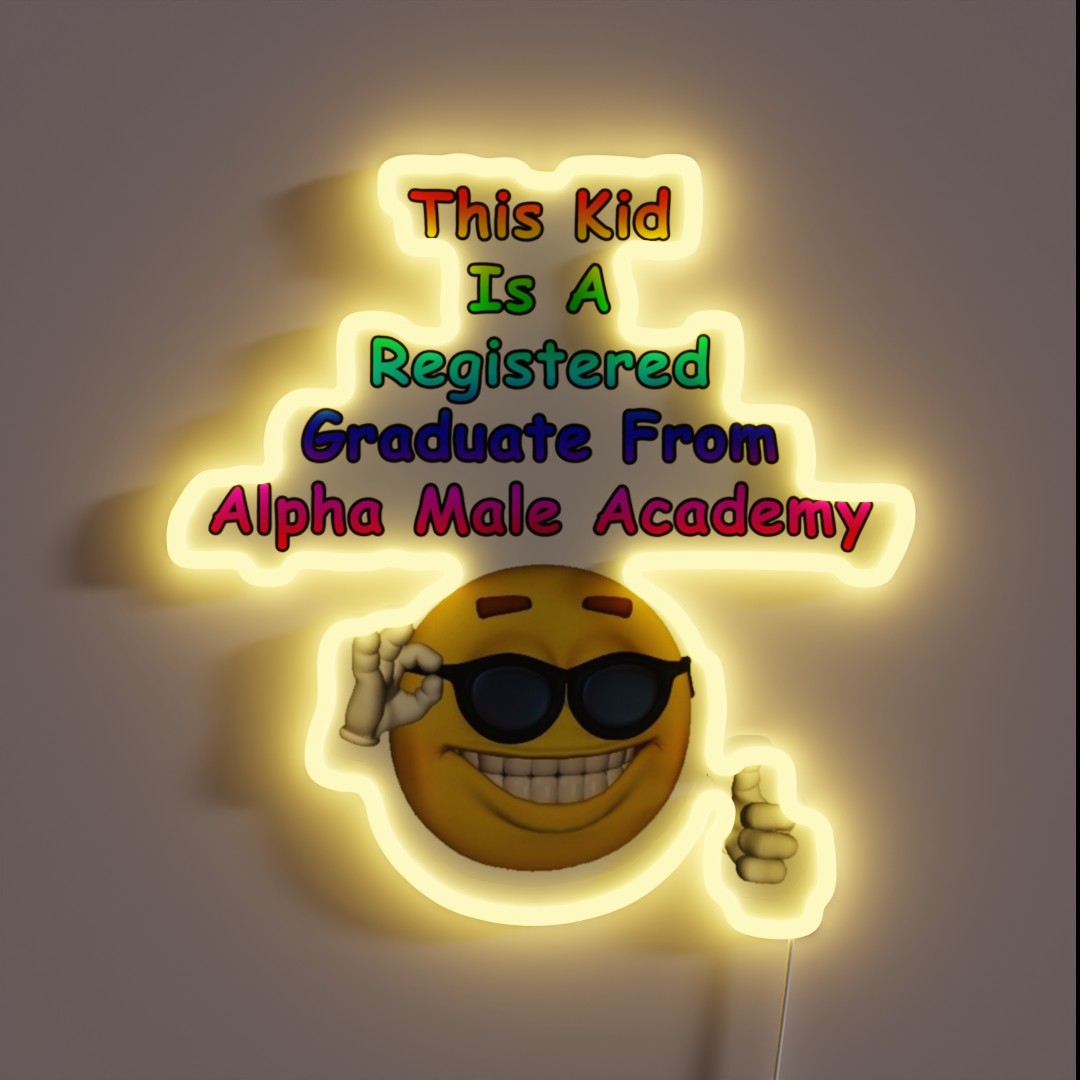Alpha Male Academy Graduate RGB Neon Sign Alpha Male Academy Graduate RGB Neon Sign