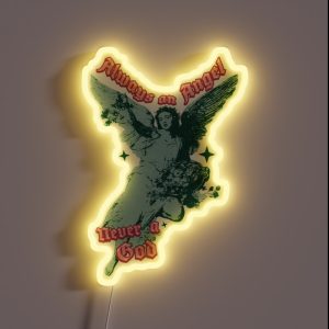 Always An Angel Never A God Boy Genius Lyrics RGB Neon Sign