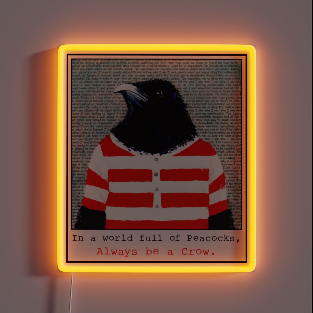 Always Be A Crow Avery RGB Neon Sign Always Be A Crow Avery RGB Neon Sign