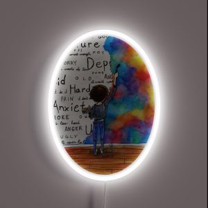 Always Keep Fighting Watercolor Painting 2015 REVAMP RGB Neon Sign