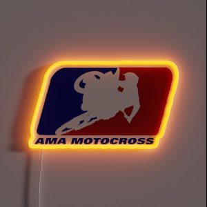 AMA Motocross Superbikes Motorbike Heather RGB Neon Sign