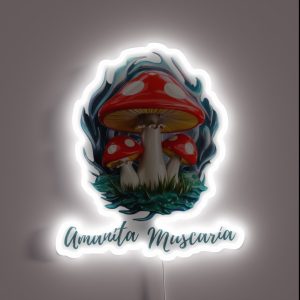 Amanita Muscaria Beautiful Mushroom RGB Neon Sign