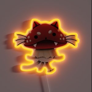 Amanita Muscaria Cat RGB Neon Sign