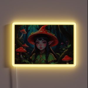 Amanita Muscaria Elf RGB Neon Sign