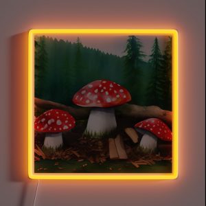 Amanita Muscaria Forest Family RGB Neon Sign Amanita Muscaria Forest Family RGB Neon Sign