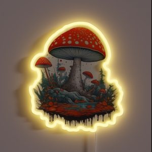 Amanita Muscaria Logo RGB Neon Sign