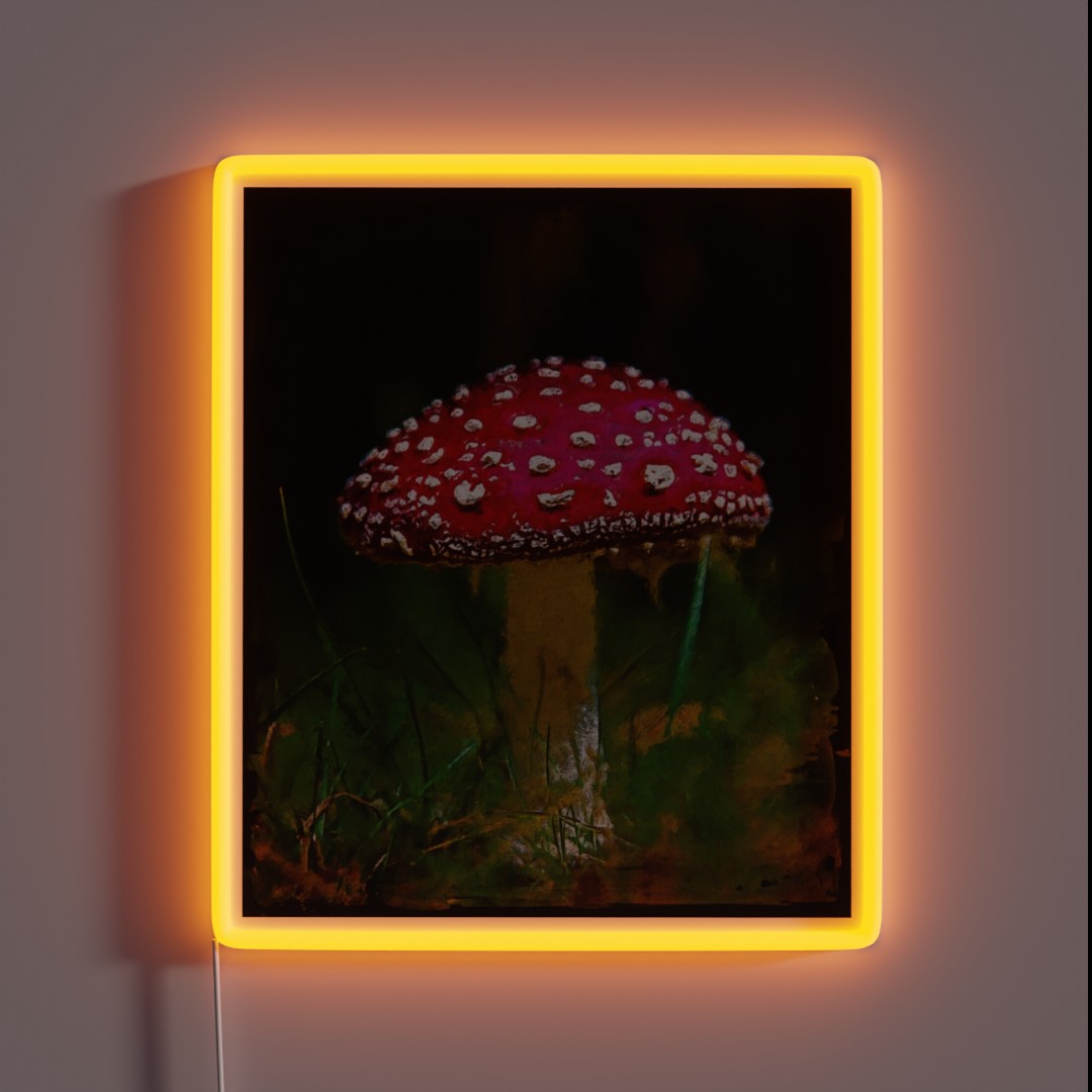 Amanita Muscaria Mushroom Vintage Cute RGB Neon Sign Amanita Muscaria Mushroom Vintage Cute RGB Neon Sign
