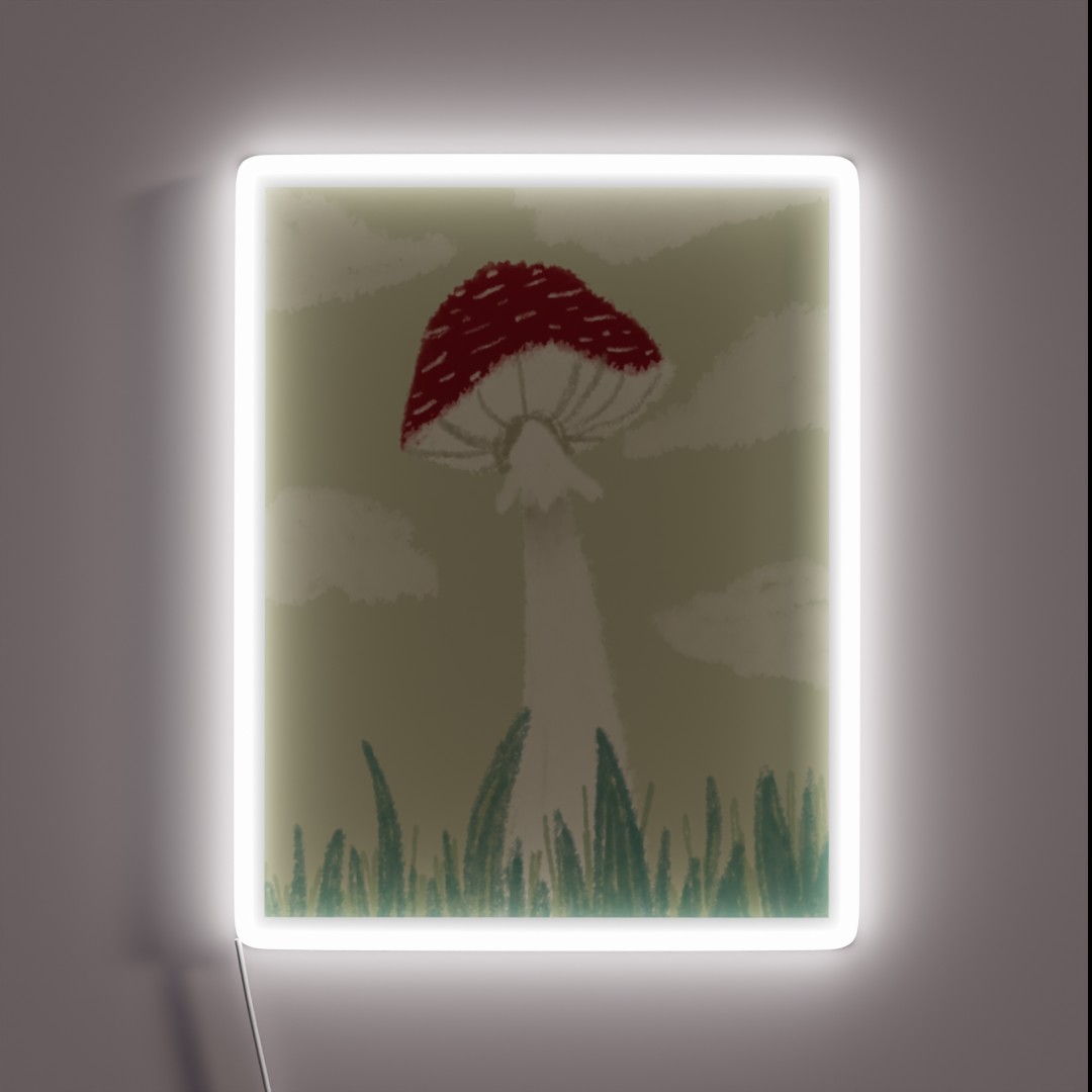 Amanita Muscaria Painting RGB Neon Sign Amanita Muscaria Painting RGB Neon Sign