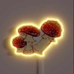Amanita Muscaria Trio RGB Neon Sign
