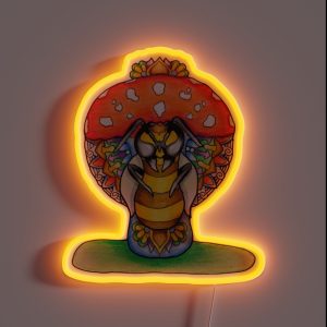 Amanita Mushroom Wasp RGB Neon Sign