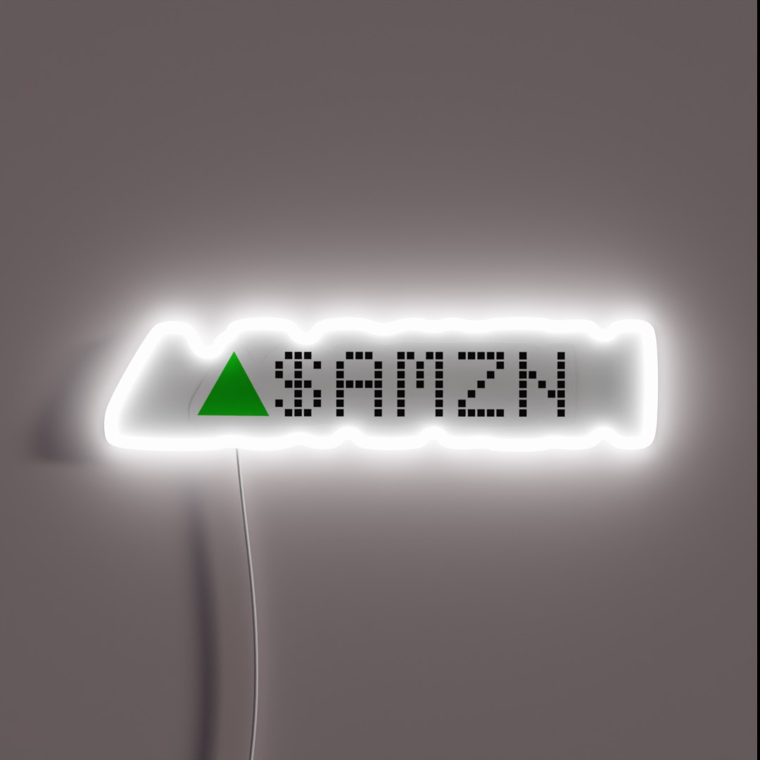 Amazon Stock Ticker Green RGB Neon Sign Amazon Stock Ticker Green RGB Neon Sign