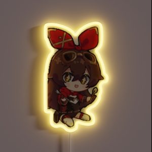 Amber Genshin Impact Chibi RGB Neon Sign Amber Genshin Impact Chibi RGB Neon Sign