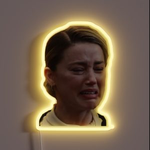 Amber Heard Crying RGB Neon Sign