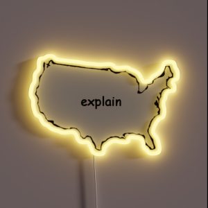 America Explain RGB Neon Sign America Explain RGB Neon Sign