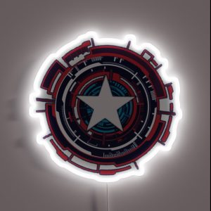 America Hero Futuristic Logo RGB Neon Sign America Hero Futuristic Logo RGB Neon Sign