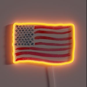 American Flag Watercolor RGB Neon Sign American Flag Watercolor RGB Neon Sign