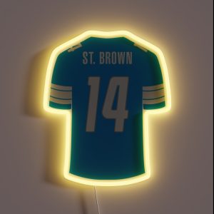 Amon Ra St Brown Detroit Lions RGB Neon Sign