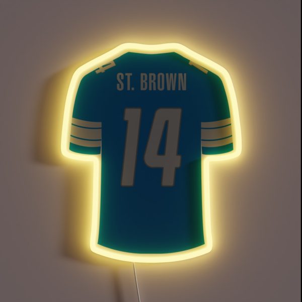 Amon Ra St Brown Detroit Lions RGB Neon Sign