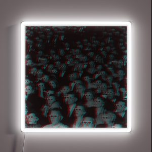 Anaglyph 3D Movie Crowd RGB Neon Sign