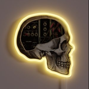 Analog Modular Synthesizer Skull For Synth Nerd RGB Neon Sign Analog Modular Synthesizer Skull For Synth Nerd RGB Neon Sign