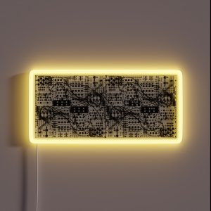 Analog Synthesizer Modular System Black And RGB Neon Sign