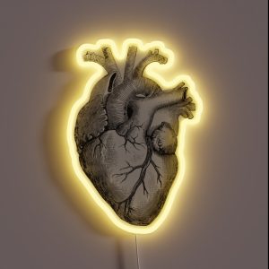 Anatomical Heart RGB Neon Sign