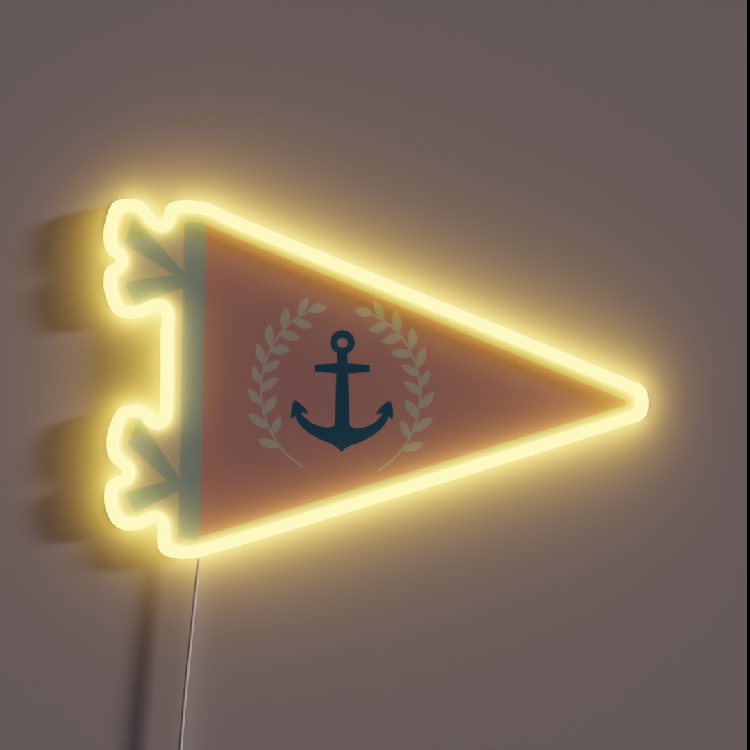 Anchor Sorority Pennant RGB Neon Sign Anchor Sorority Pennant RGB Neon Sign