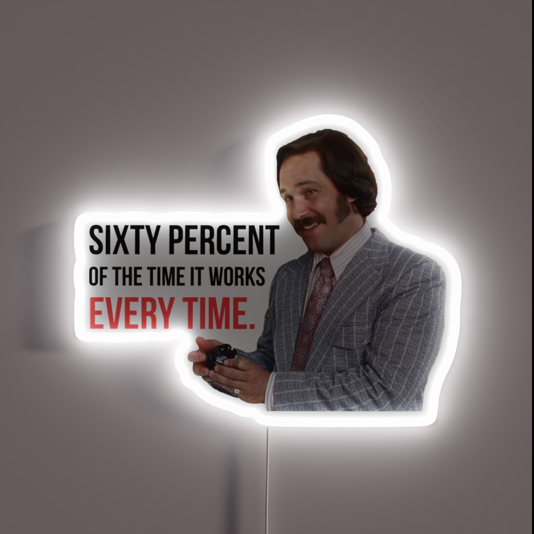 Anchorman Will Ferrell Paul Rudd Sixty RGB Neon Sign Anchorman Will Ferrell Paul Rudd Sixty RGB Neon Sign