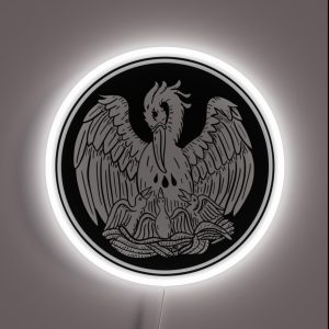 Ancient Christ Pelican Symbol RGB Neon Sign