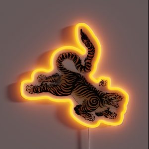 Ancient Traditional Tiger Oriental Tattoo RGB Neon Sign Ancient Traditional Tiger Oriental Tattoo RGB Neon Sign