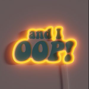 And I OOP RGB Neon Sign And I OOP RGB Neon Sign
