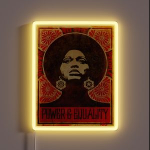 Angela Davis Poster 1971 RGB Neon Sign