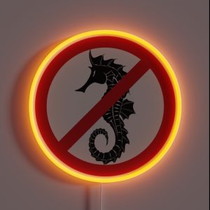 Animal Marine Seahorse Prohibition Sign RGB Neon Sign Animal Marine Seahorse Prohibition Sign RGB Neon Sign