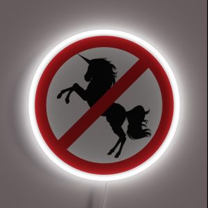 Animal Unicorn Prohibition Sign RGB Neon Sign