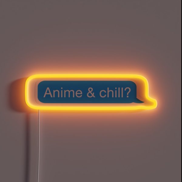 Anime And Chill RGB Neon Sign