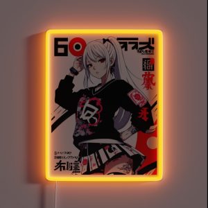 Anime Art Magazine Cover Anime Girl Journal Model Girl RGB Neon Sign Anime Art Magazine Cover Anime Girl Journal Model Girl RGB Neon Sign