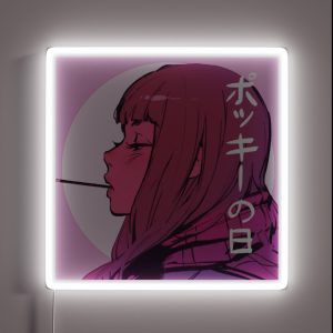 Anime Girl Lofi RGB Neon Sign