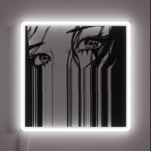 Anime Glitch Eye Art RGB Neon Sign Anime Glitch Eye Art RGB Neon Sign
