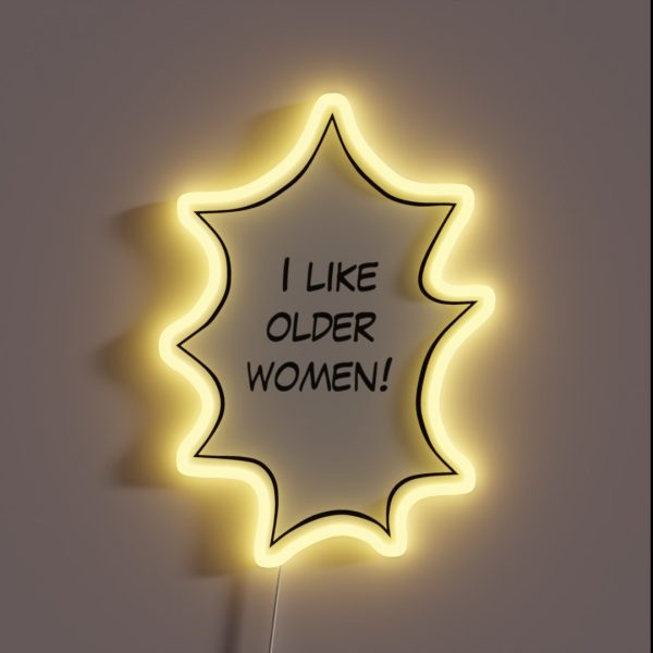 Anime Manga Older Women Speech Bubble RGB Neon Sign