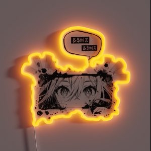 Anime White And Black Demon Slayer RGB Neon Sign