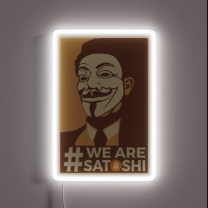 Anonymous We Are Satoshi Bitcoin RGB Neon Sign