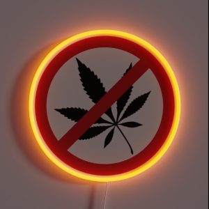Anti Marijuana Sign RGB Neon Sign Anti Marijuana Sign RGB Neon Sign