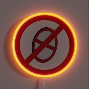 Anti Prohibition Sign RGB Neon Sign