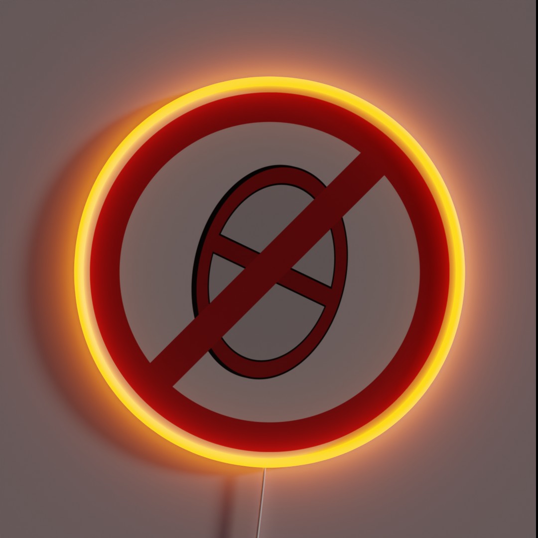 Anti Prohibition Sign RGB Neon Sign Anti Prohibition Sign RGB Neon Sign