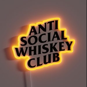 Anti Social Whiskey Club Whisky Lovers RGB Neon Sign