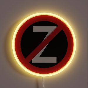 Anti War Anti Z Sign RGB Neon Sign