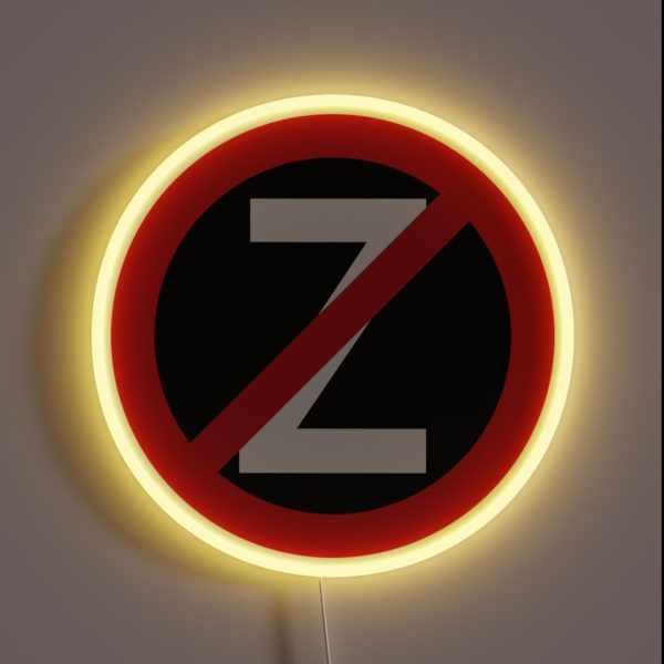 Anti War Anti Z Sign RGB Neon Sign
